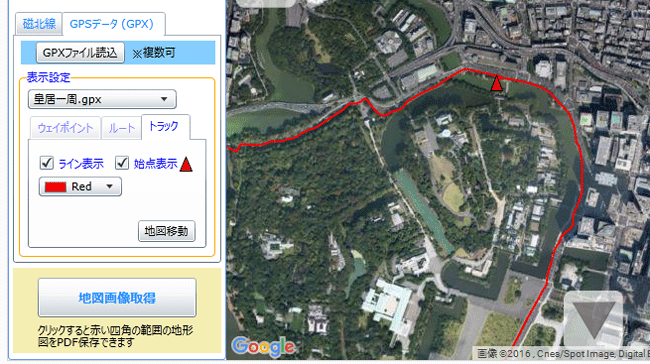 Map25000pdfのgpxファイルサポート